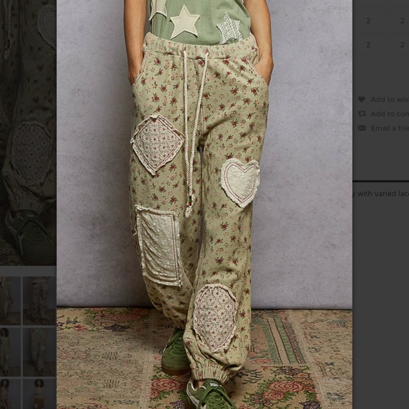 POL Pants - POL “ Toni 2 ” POL French Terry Cargo Jogger Pants with Patchwork Detail 43